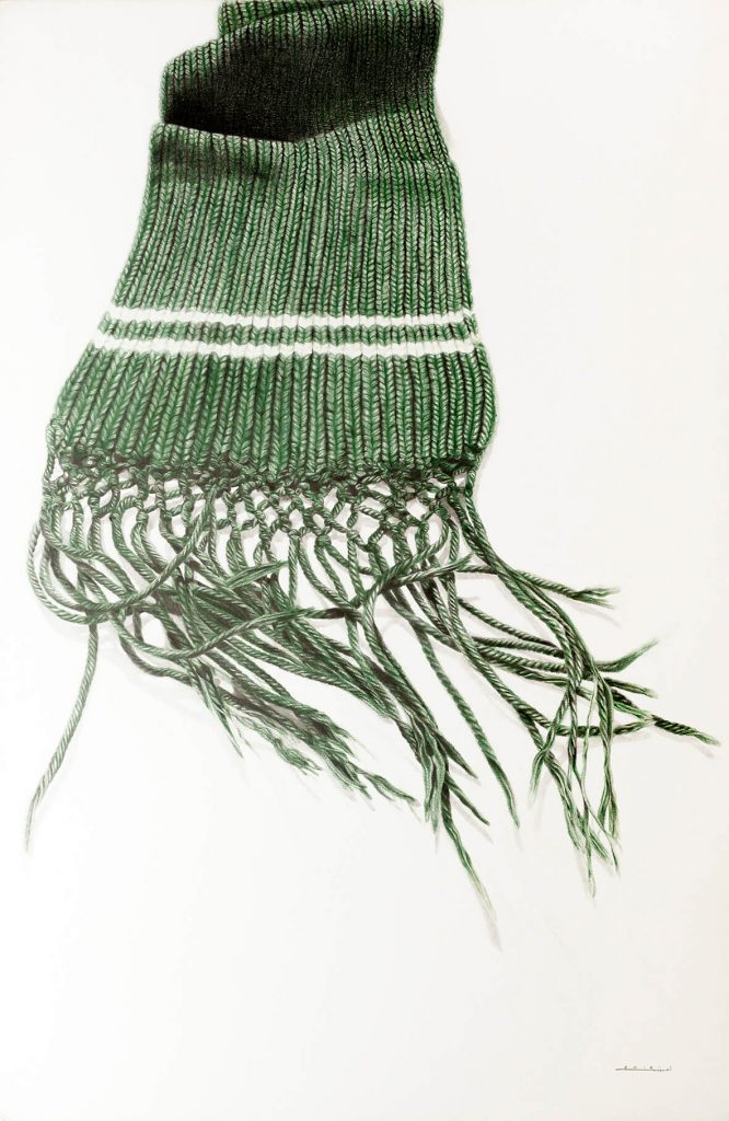 Clothes Series(Before We Budge)-Colored Pencil on Cardboard-90x60cm-2019