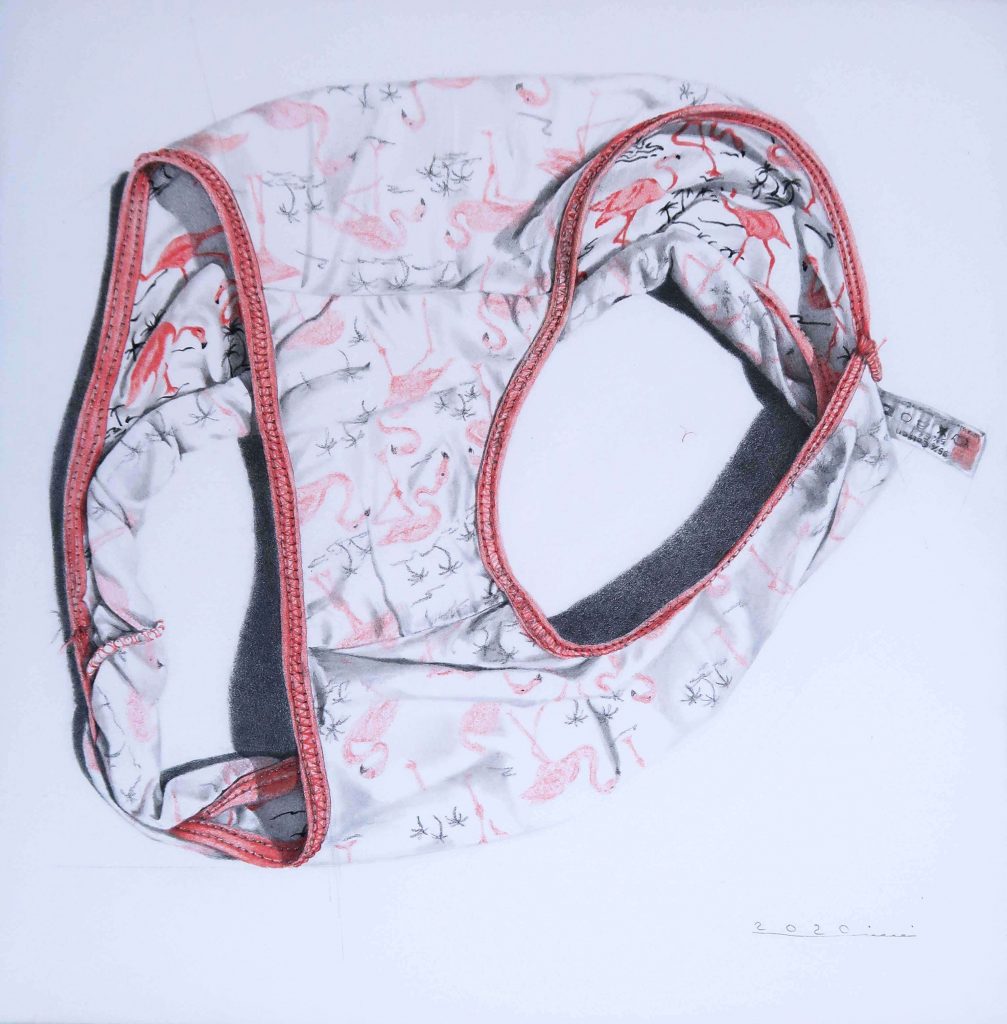 Clothes Series(Before We Budge)-Colored Pencil on Cardboard-25x25cm-2020