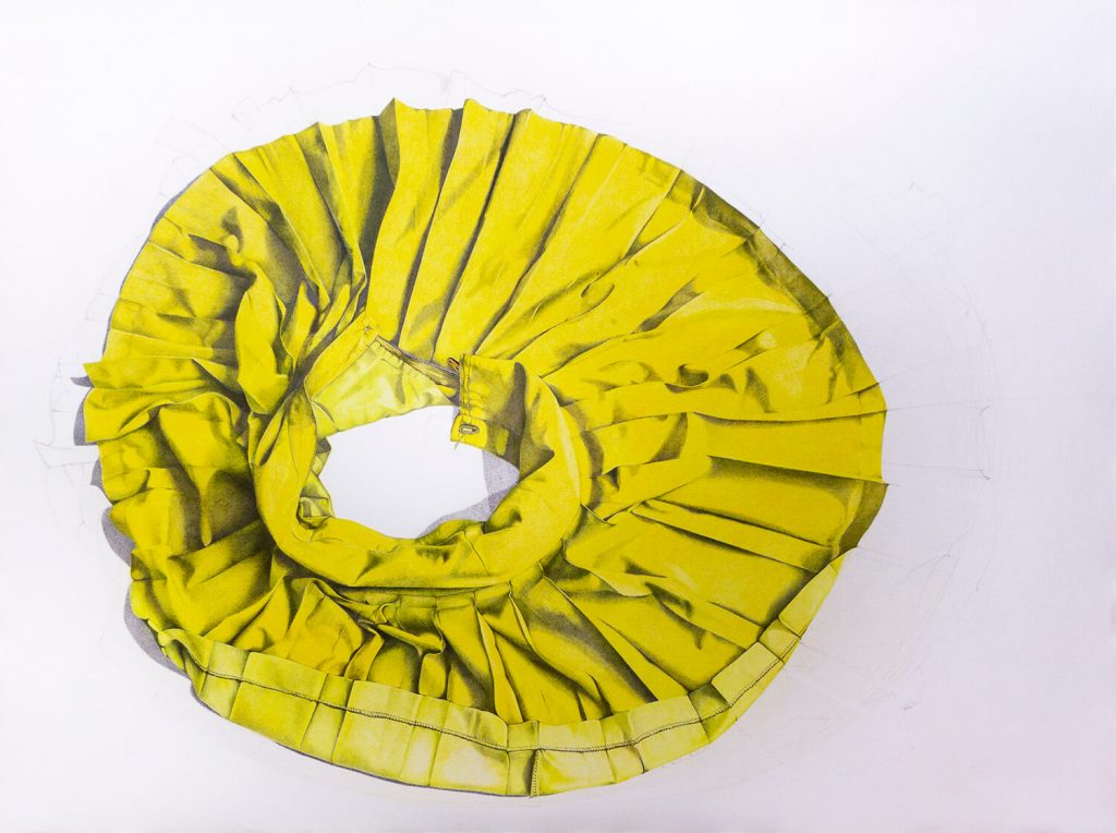 Clothes Series (Before We Budge)-Colored Pencil on Cardboard-90x120cm-2019