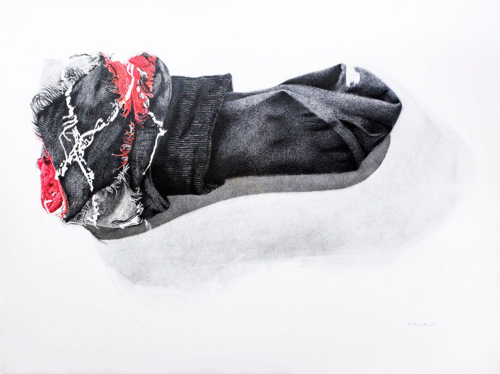 Clothes Series (Before We Budge)-Colored Pencil on Cardboard-90x120cm-2019