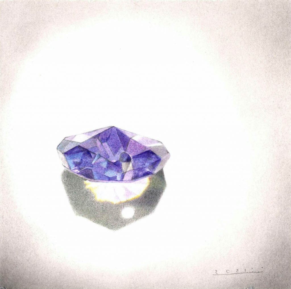 23. Mahboobeh Noroozi - Untitled - Colored Pencil on Cardboard - 15x15cm - 2021