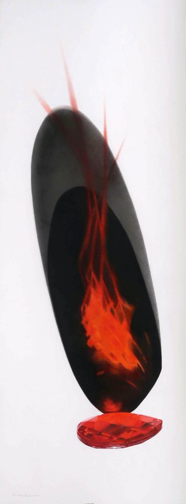 3. Mahboobeh Noroozi - Untitled - Colored Pencil on Cardboard - 120x45cm - 2021